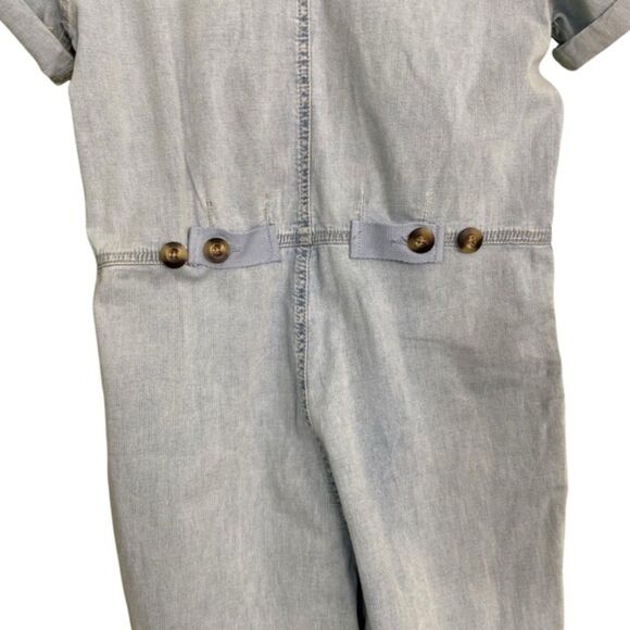 No Boundaries Jean Button Short Sleeve Jumpsuit XS - Picture 10 of 13
